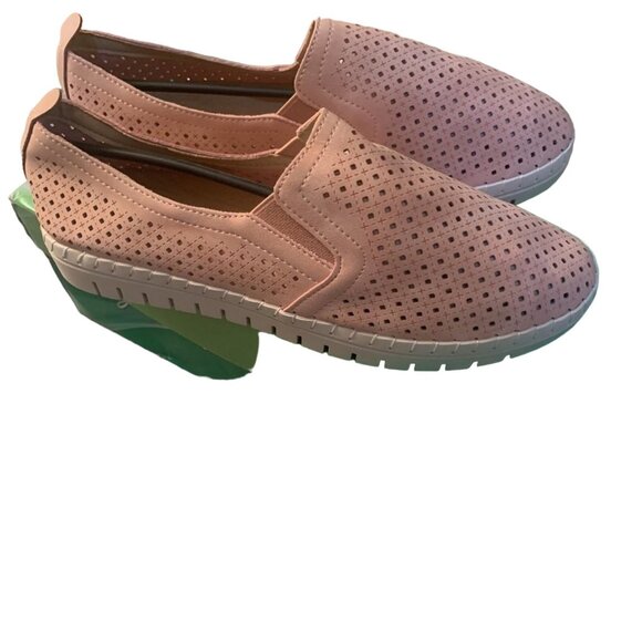 NWT EASY STREET FRESH SLIP ON‎ PERFORATED SNEAKER SHOES BLUSH GORE 7.5 - Picture 3 of 11